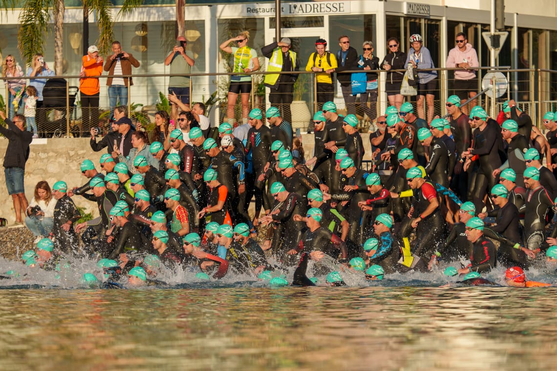 Nageurs au départ de la MadRoq 2025